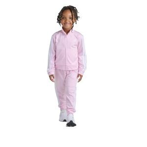 Adidas Toddler Girls 2-pc. Track Suit in light pink with white‎ stripes.